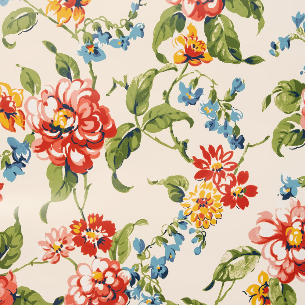 Peel and Stick Double Knock Rose Print Wallpaper Home Accessory Frances Valentine