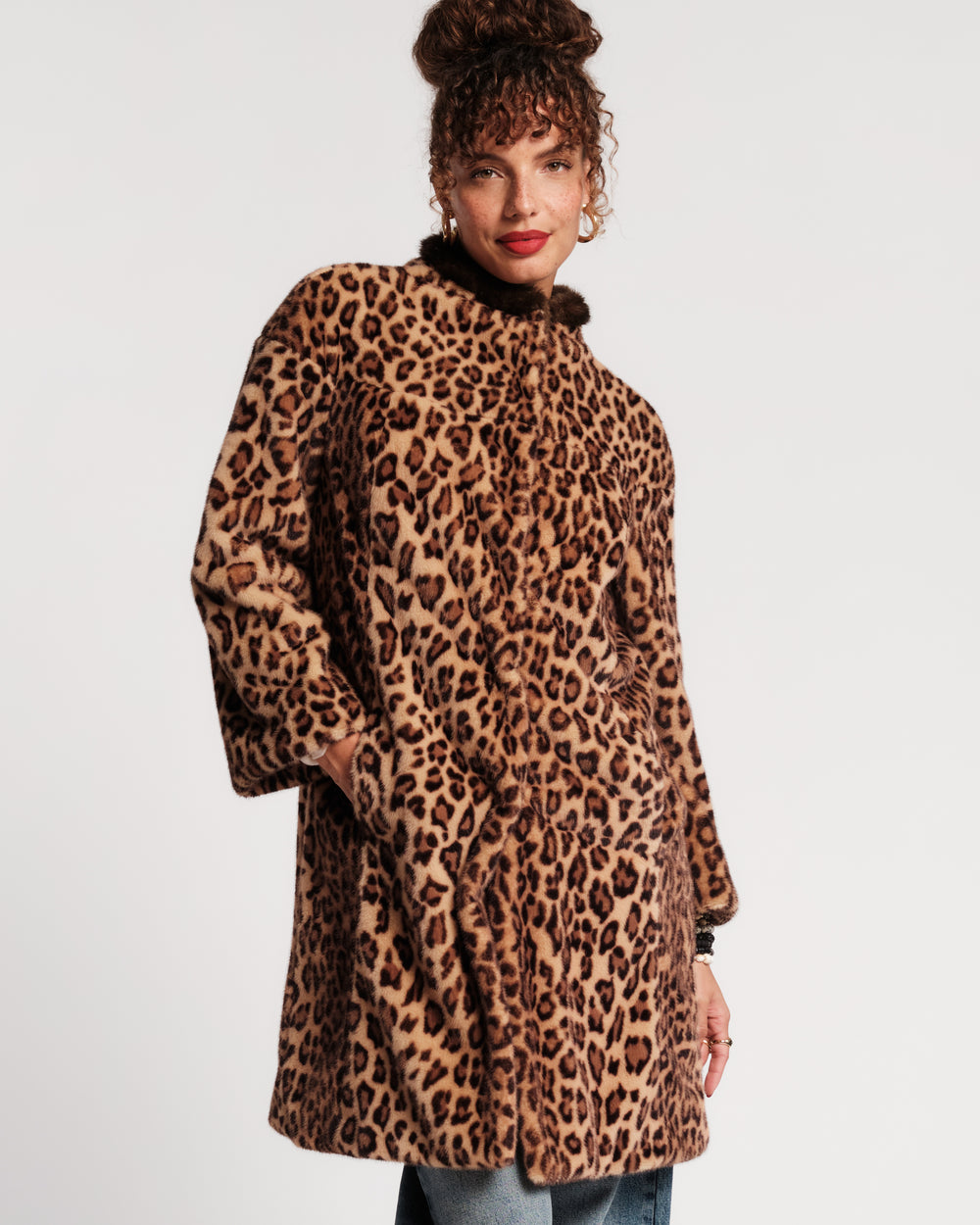 Dame Faux Fur Coat - Leopard Coats & Jackets Frances Valentine