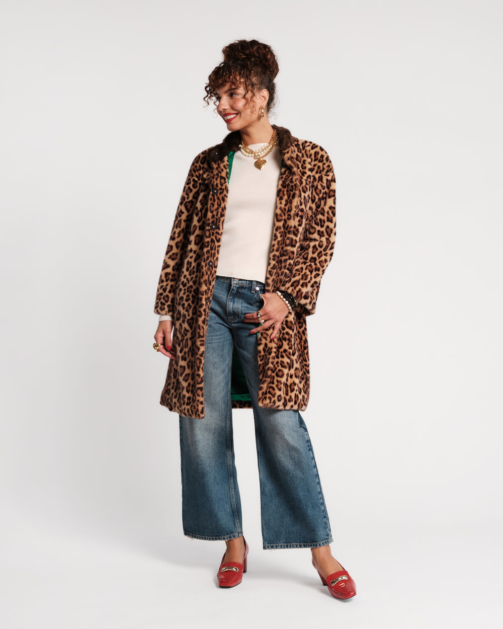 Dame Faux Fur Coat - Leopard Coats & Jackets Frances Valentine