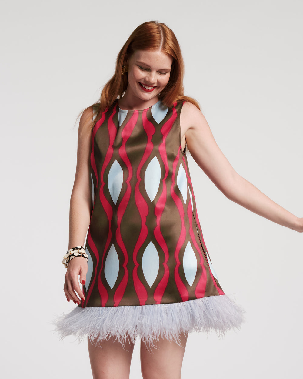 Darcy Shift Dress - Lava Geo Frances Valentine Darcy Shift Dress - Lava Geo Frances Valentine