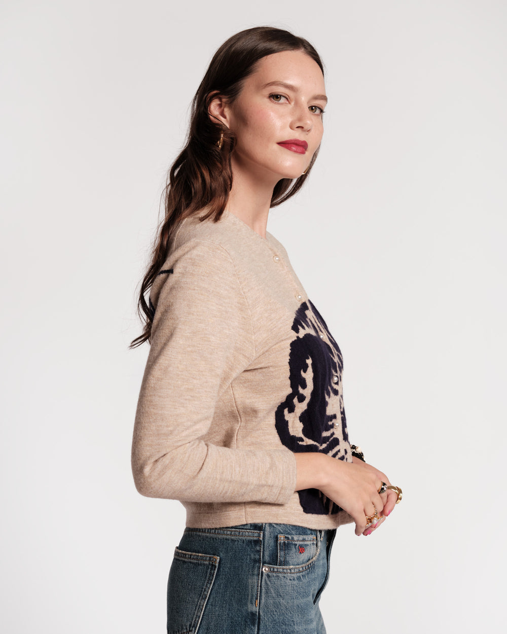 Darling Cardigan - Carefree Chrysanthemum Camel Sweater Frances Valentine