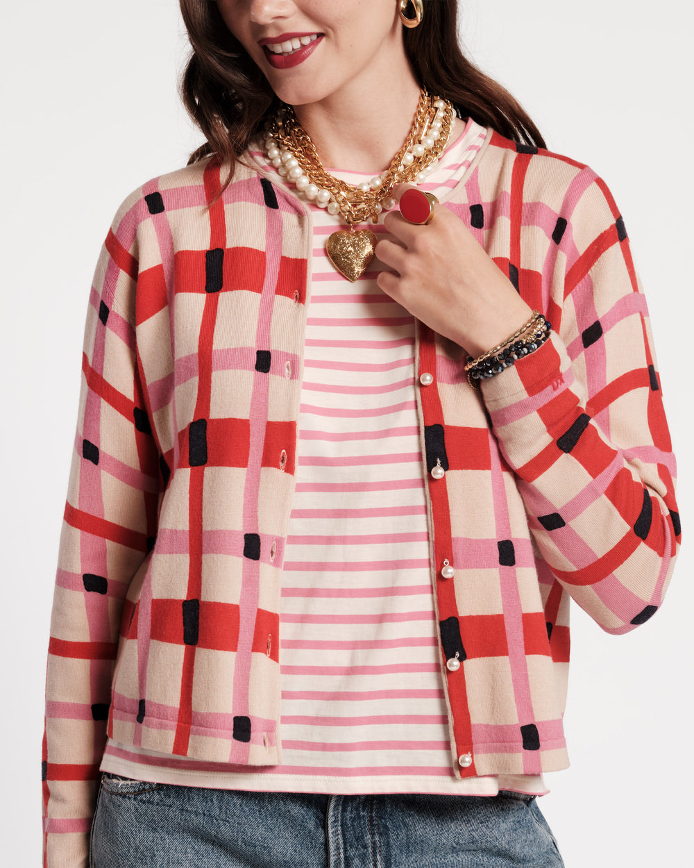 Darling Cardigan - Lollipop Lattice