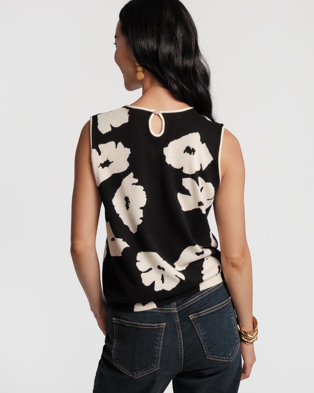 Darling Shell - Floating Floral Black