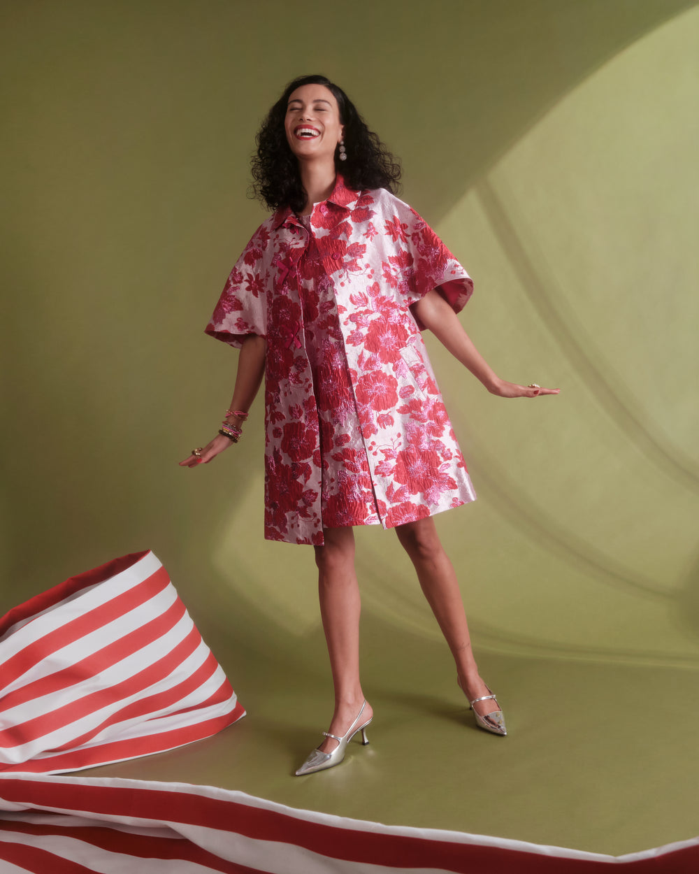 Marvelous Jacket - Metallic Floral Jacquard Pink