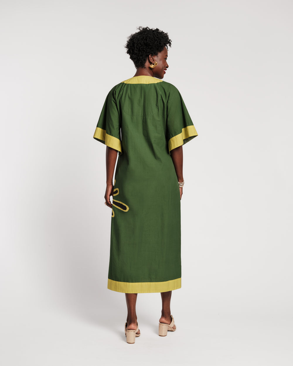 Delightful Caftan - Canopy Green/Multi Dresses Frances Valentine