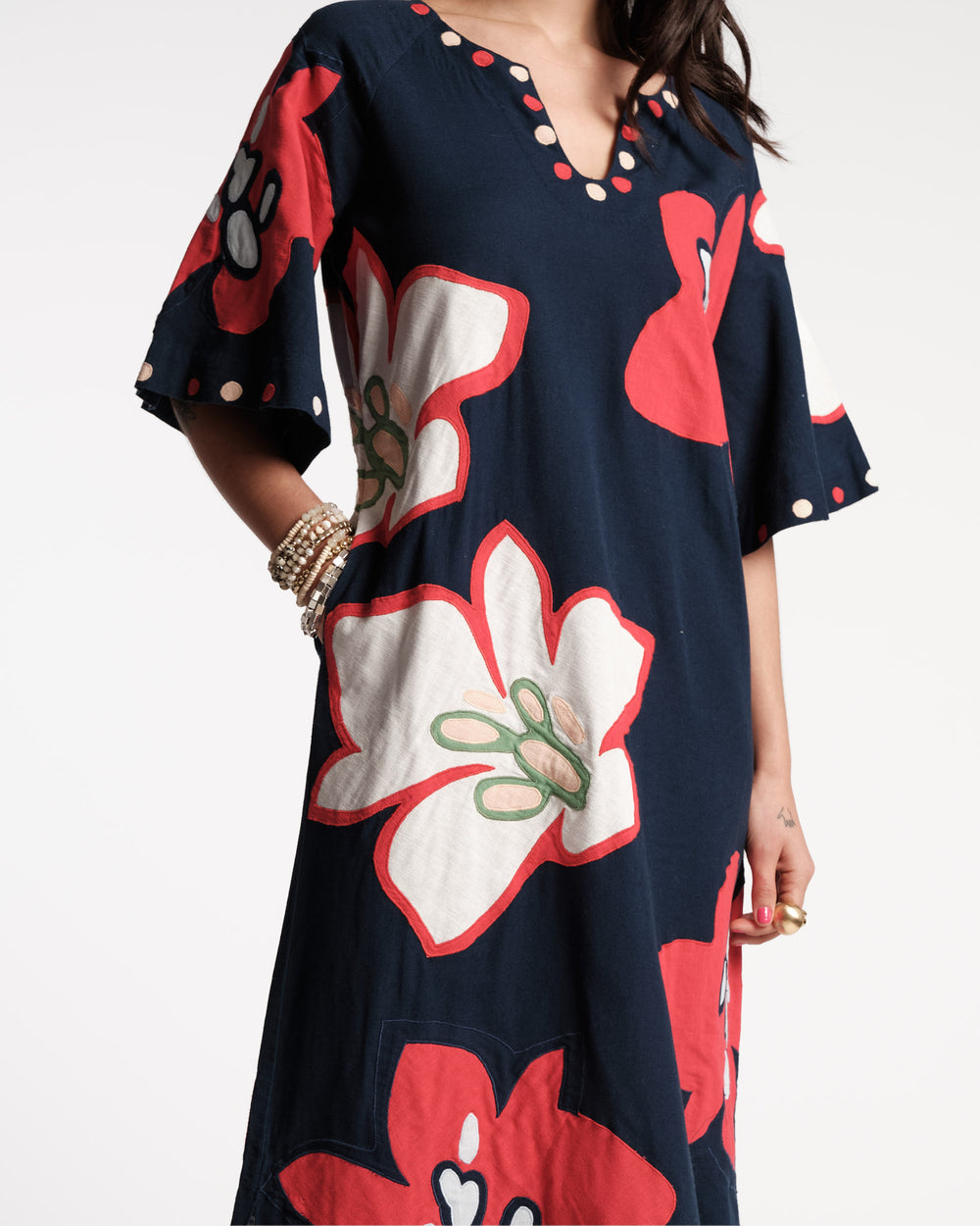 Delightful Embroidered Caftan - Dreamy Daisies - Frances Valentine