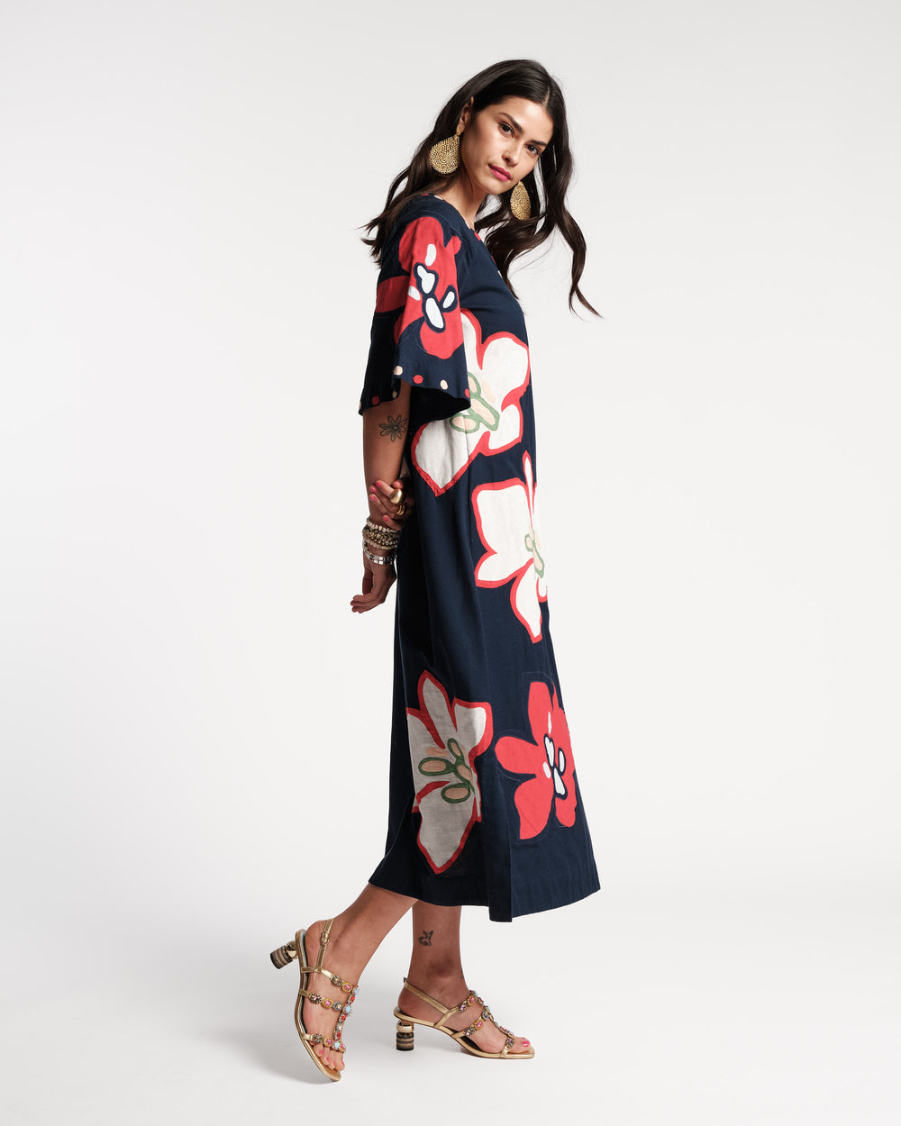 Delightful Embroidered Caftan - Dreamy Daisies - Frances Valentine