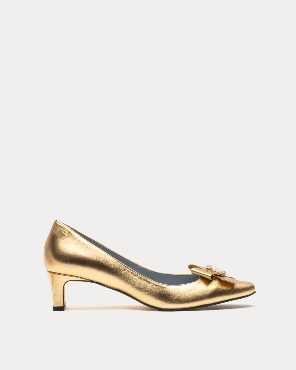 Diana Heel - Nappa Leather Gold Heels Frances Valentine