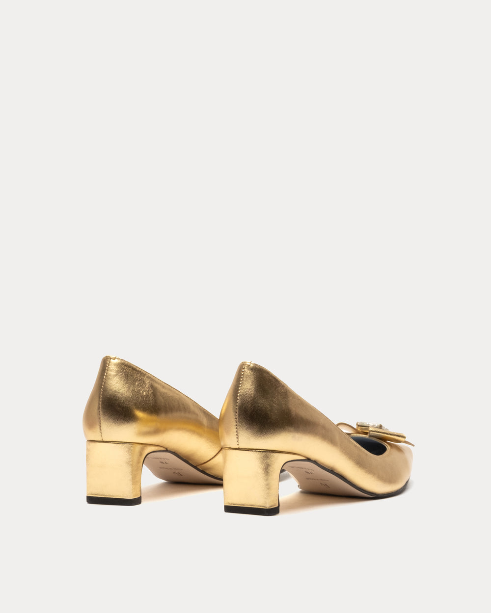 Diana Heel - Nappa Leather Gold Heels Frances Valentine