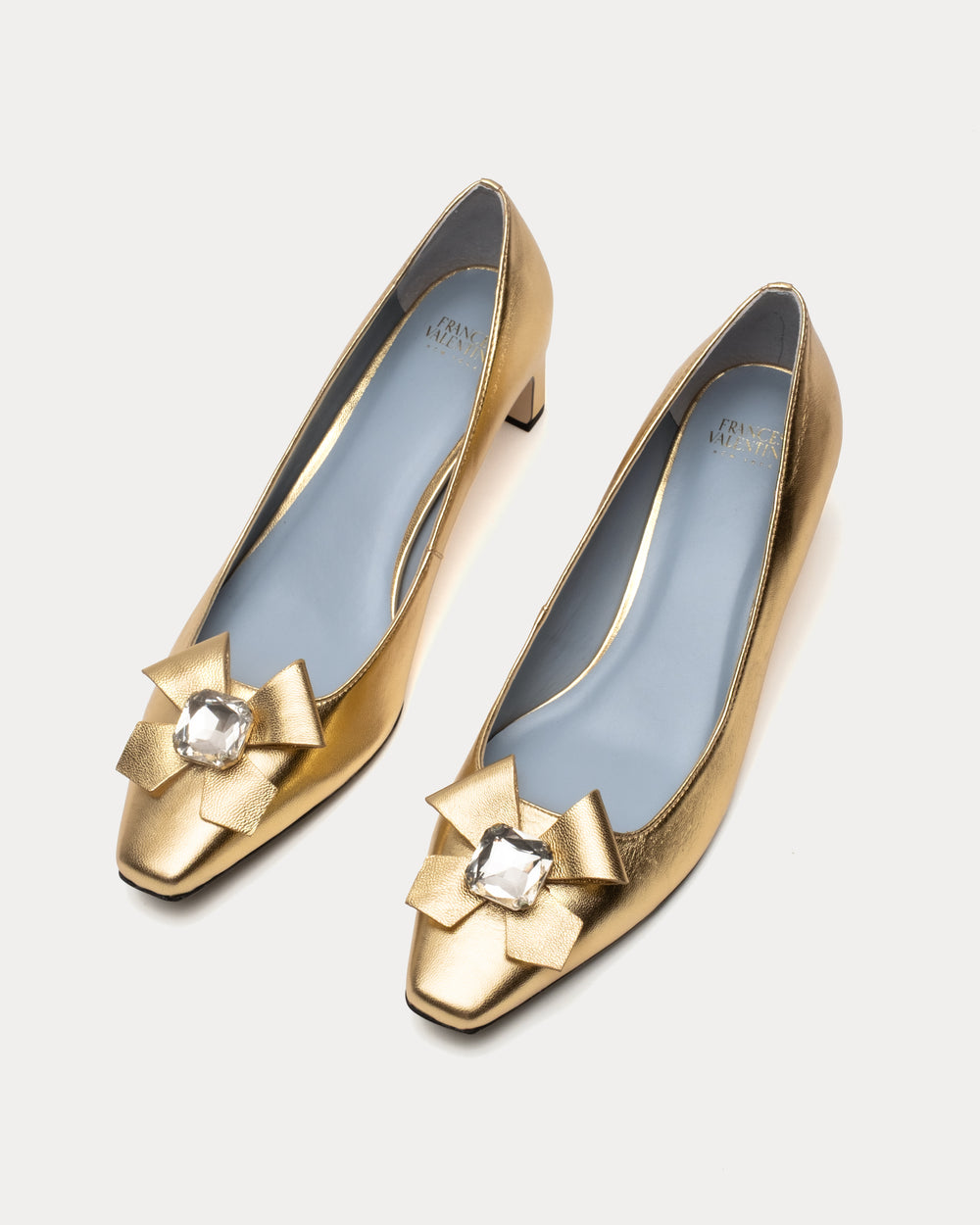 Diana Heel - Nappa Leather Gold Heels Frances Valentine