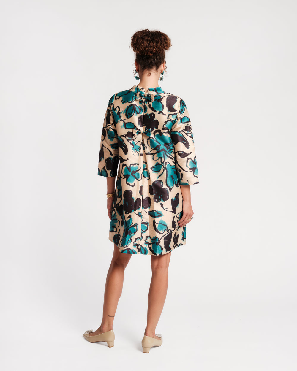 Diplomat Mini Dress - Abstract Meadow Dresses Frances Valentine