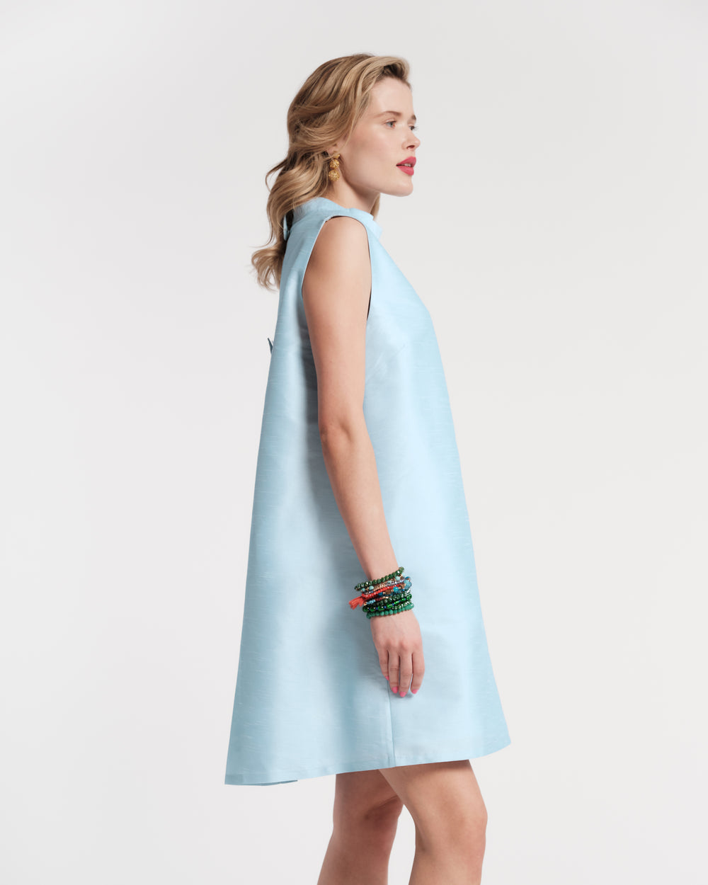 Sleeveless Diplomat Mini Dress - Air Blue Dresses Frances Valentine