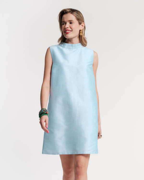 Sleeveless Diplomat Mini Dress - Air Blue Dresses Frances Valentine