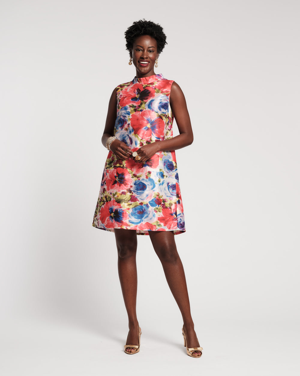 Sleeveless Diplomat Mini Dress - Super Bloom Dresses Frances Valentine