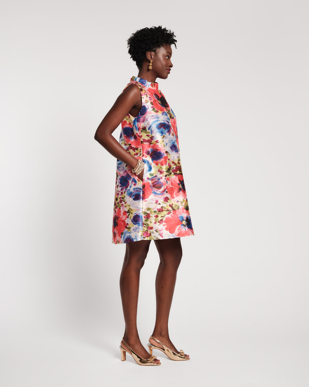 Sleeveless Diplomat Mini Dress - Super Bloom Dresses Frances Valentine