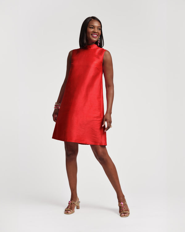 Sleeveless Diplomat Mini Dress - Red Dresses Frances Valentine
