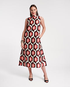 Diplomat Maxi Dress Empire Jacquard - Frances Valentine