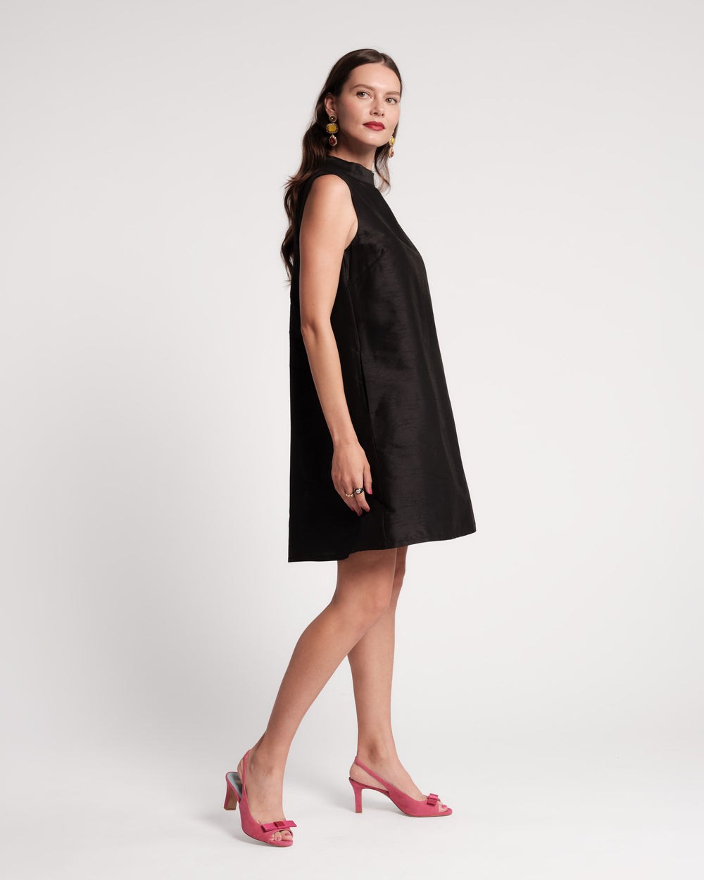 Sleeveless Diplomat Mini Dress - Black Dresses Frances Valentine