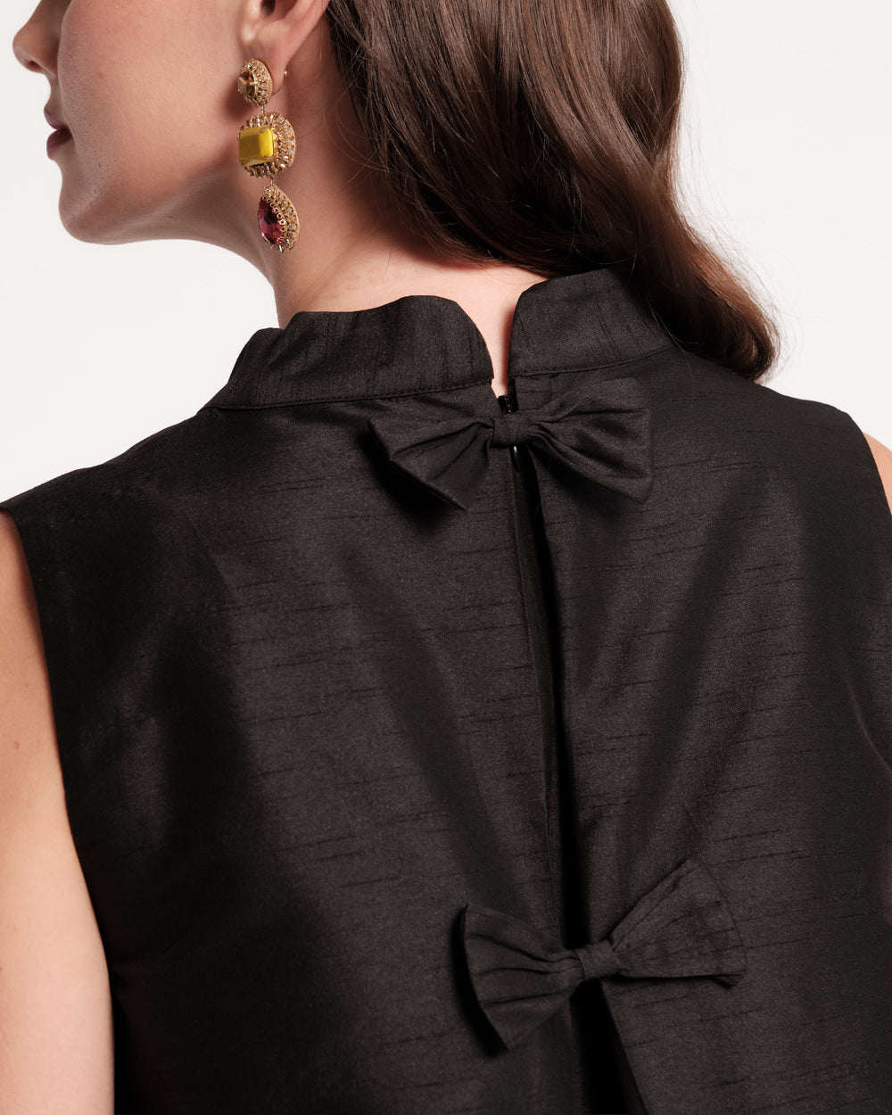Sleeveless Diplomat Mini Dress - Black Dresses Frances Valentine