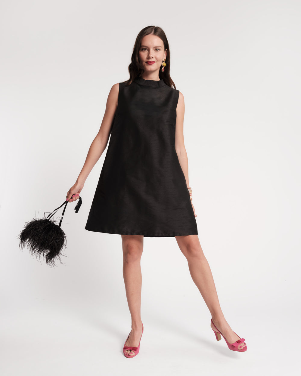 Sleeveless Diplomat Mini Dress - Black Dresses Frances Valentine