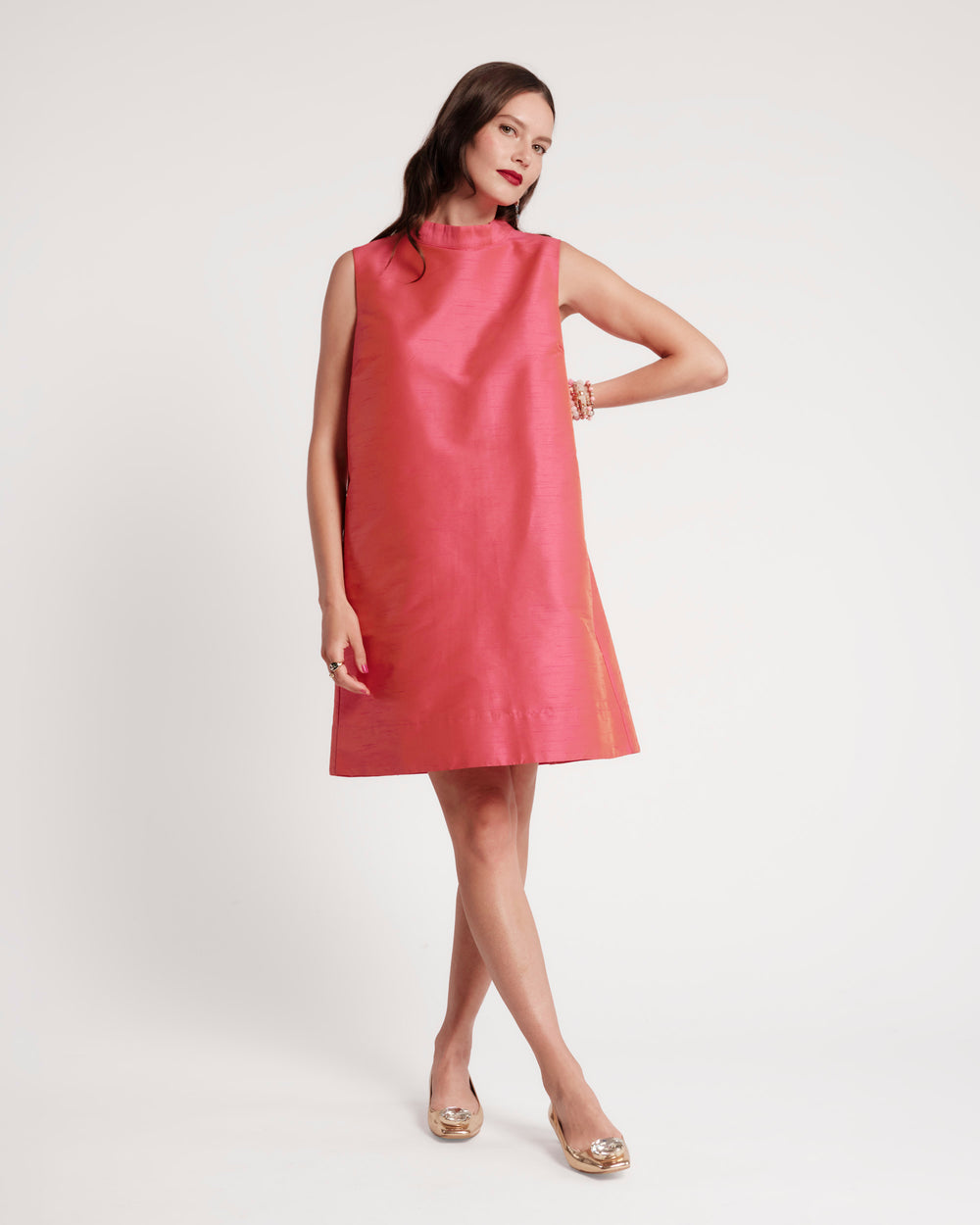 Sleeveless Diplomat Mini Dress - Coral Dresses Frances Valentine