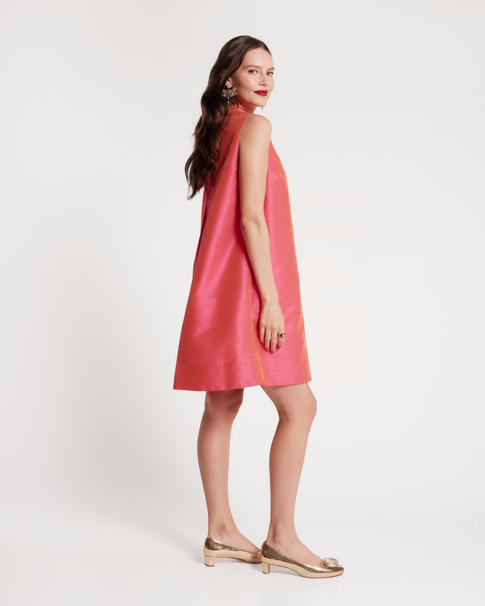 Sleeveless Diplomat Mini Dress - Coral Dresses Frances Valentine