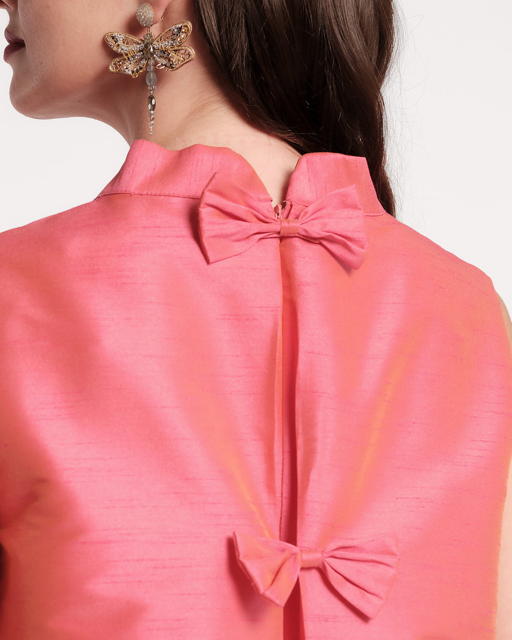 Sleeveless Diplomat Mini Dress - Coral