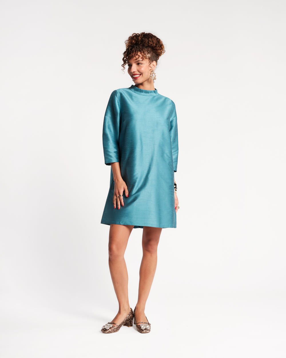 Diplomat Mini Dress - Teal Dresses Frances Valentine