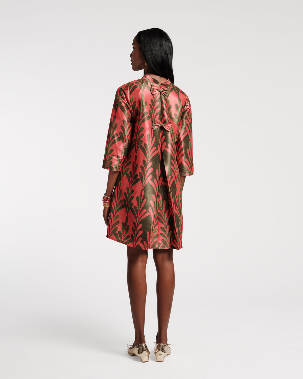 Diplomat Mini Dress - Royal Palm Watermelon - Frances Valentine