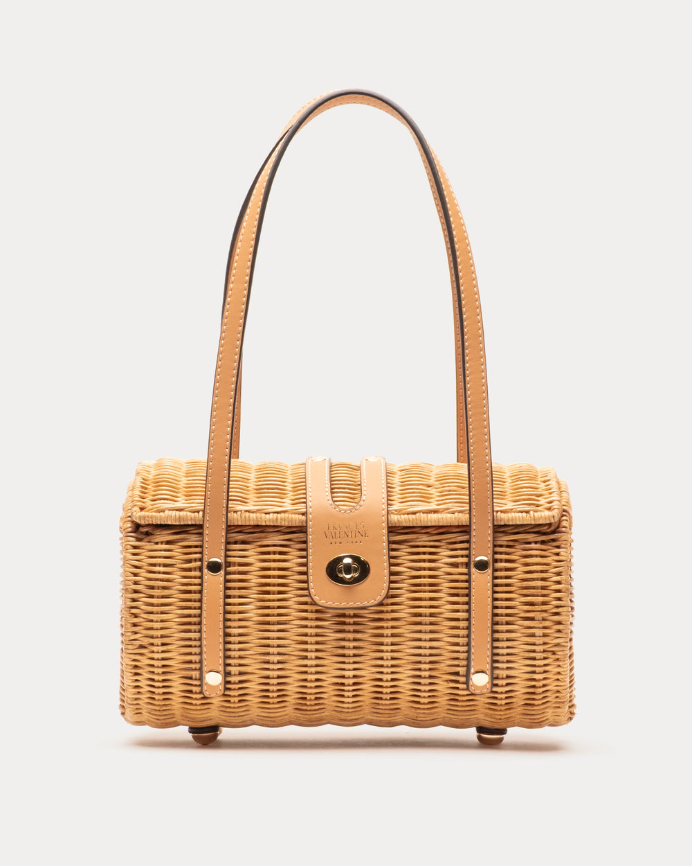 Dottie Basket Wicker w/Leather Wicker w/Leather Toast OS Frances Valentine