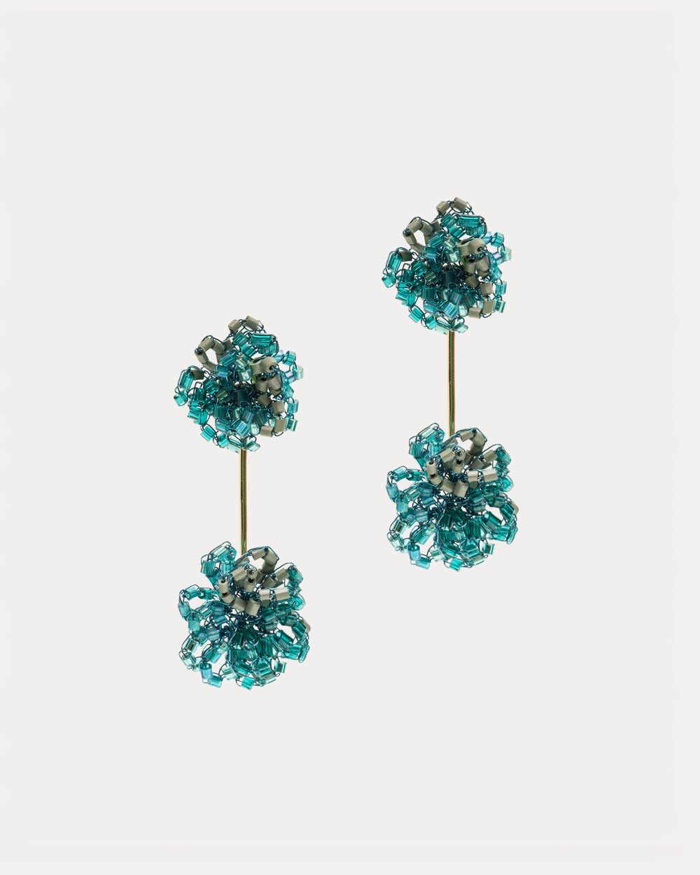 Double Sphere Drop Earrings - Turquoise Earrings Lavish