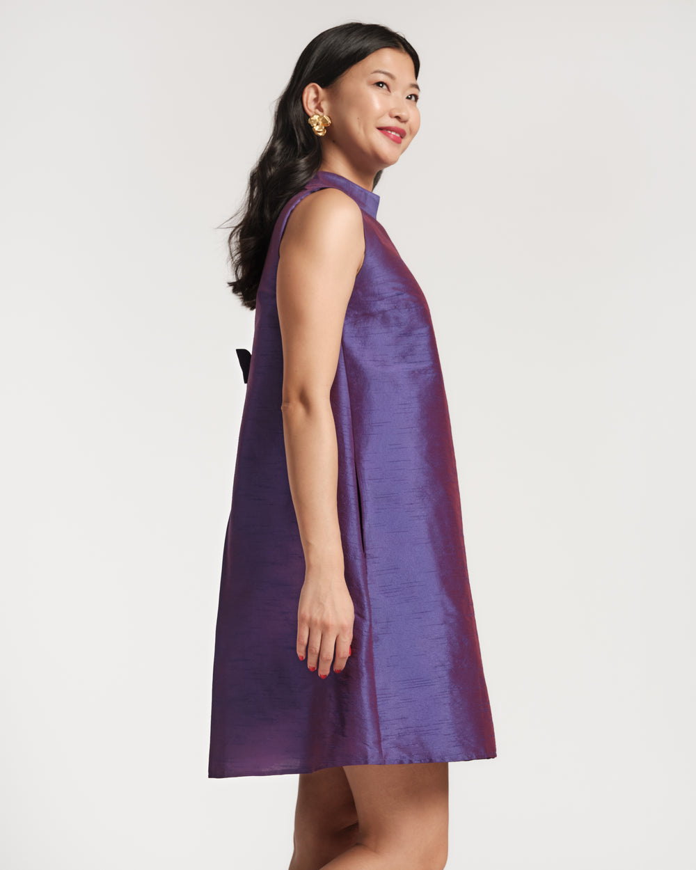 Sleeveless Diplomat Mini Dress - Violet Dresses Frances Valentine
