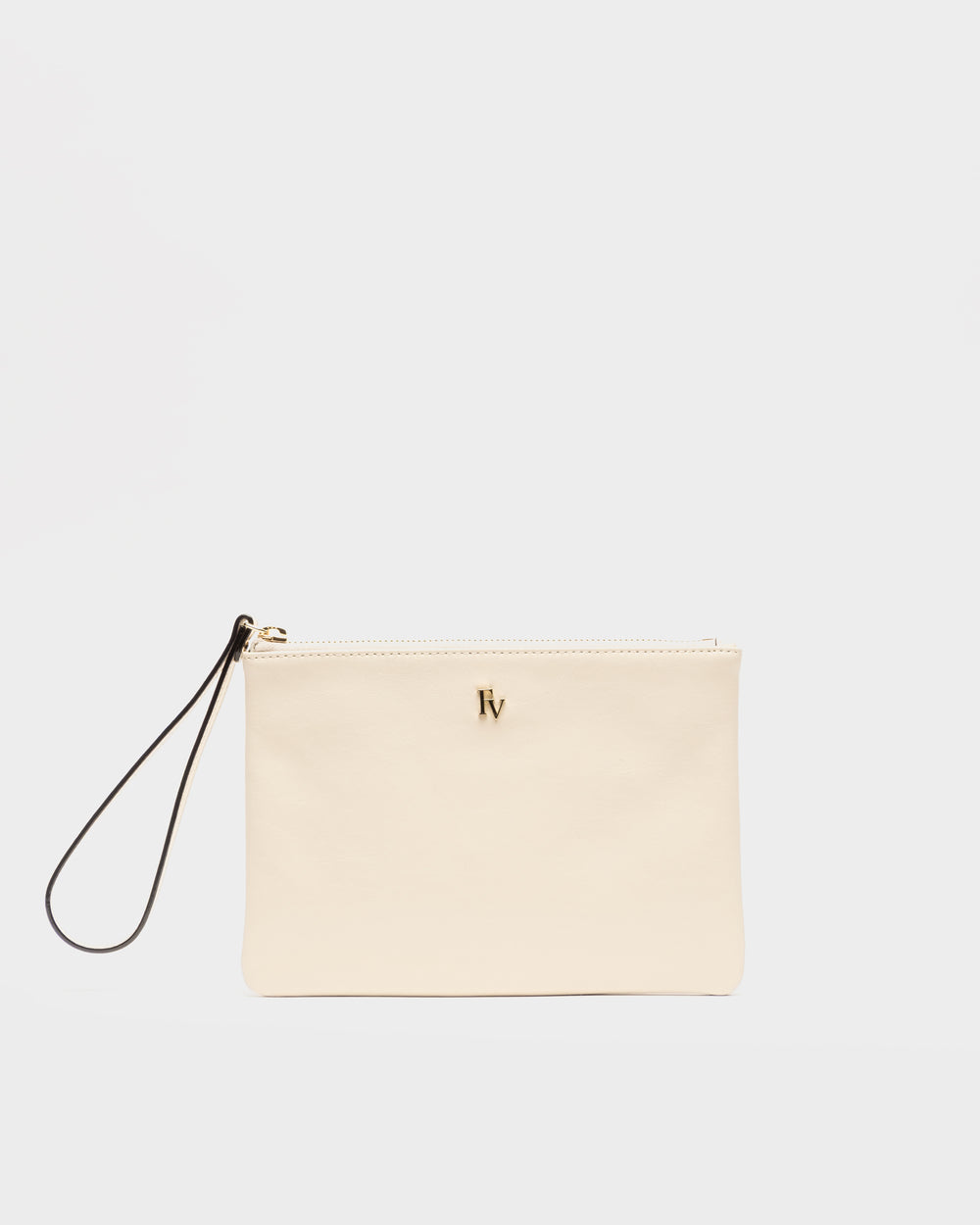 Wristlet - Crinkled Leather Oyster - Frances Valentine