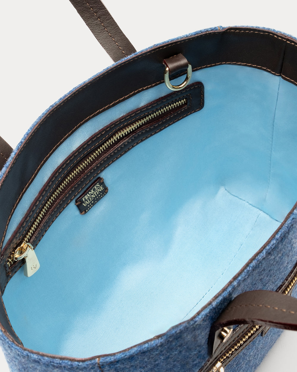 Henry Wool Tote - Blue - Frances Valentine