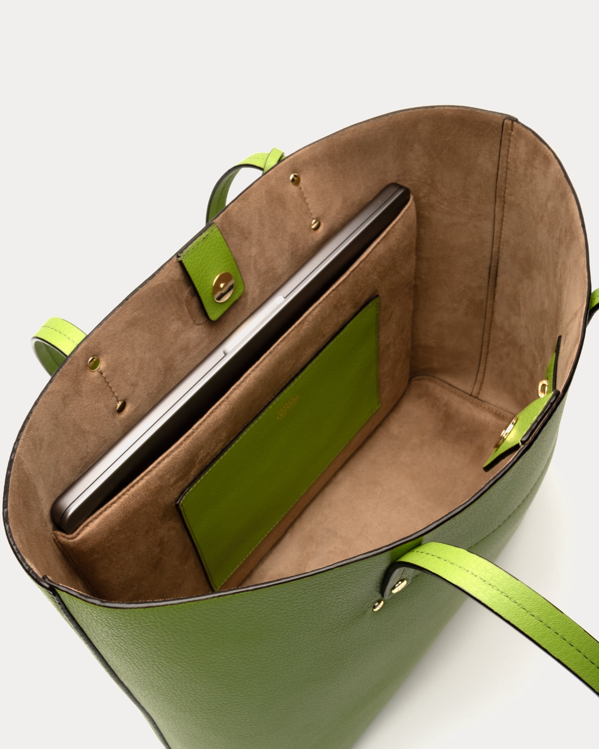 Trixie Tote Tumbled Leather Moss Green