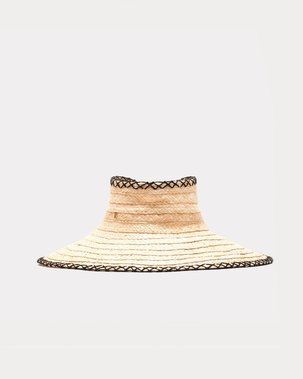 Rollable Raffia Visor - Black - Frances Valentine