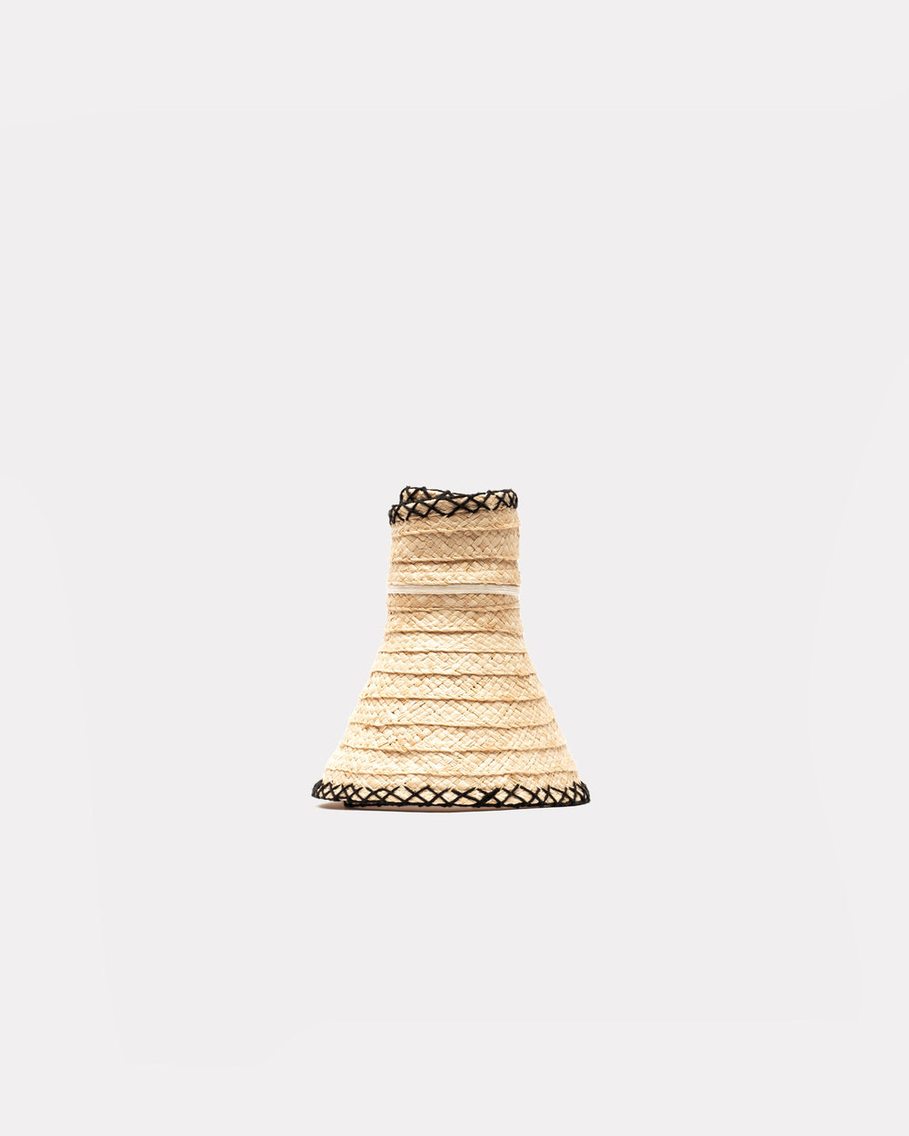 Rollable Raffia Visor - Black - Frances Valentine