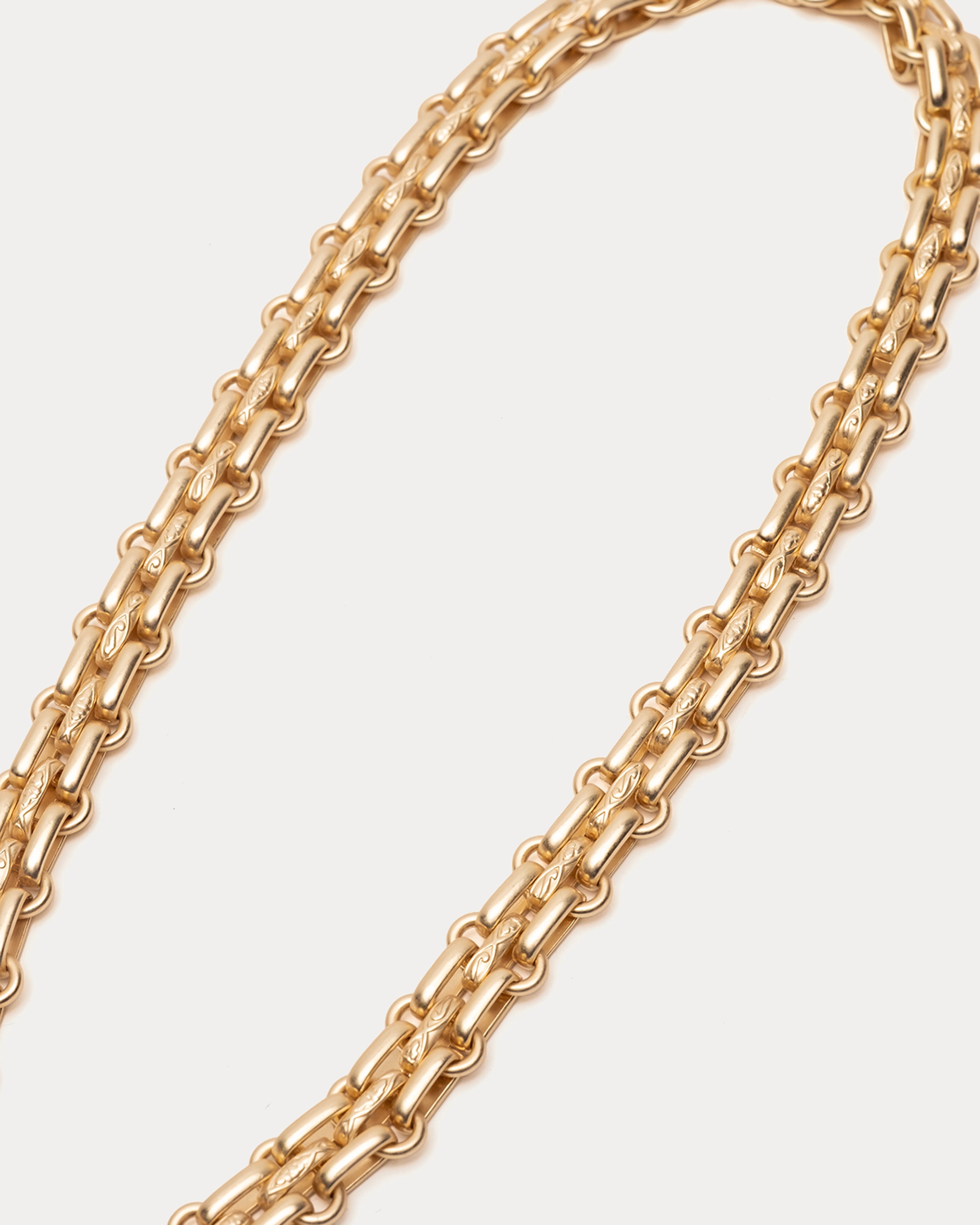 Vintage LV Basket Weave Chain Necklace - Gold – Frances Valentine