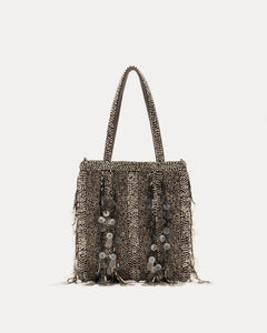 Gatsby Mini Tote Embellished Sequin Silver - Frances Valentine