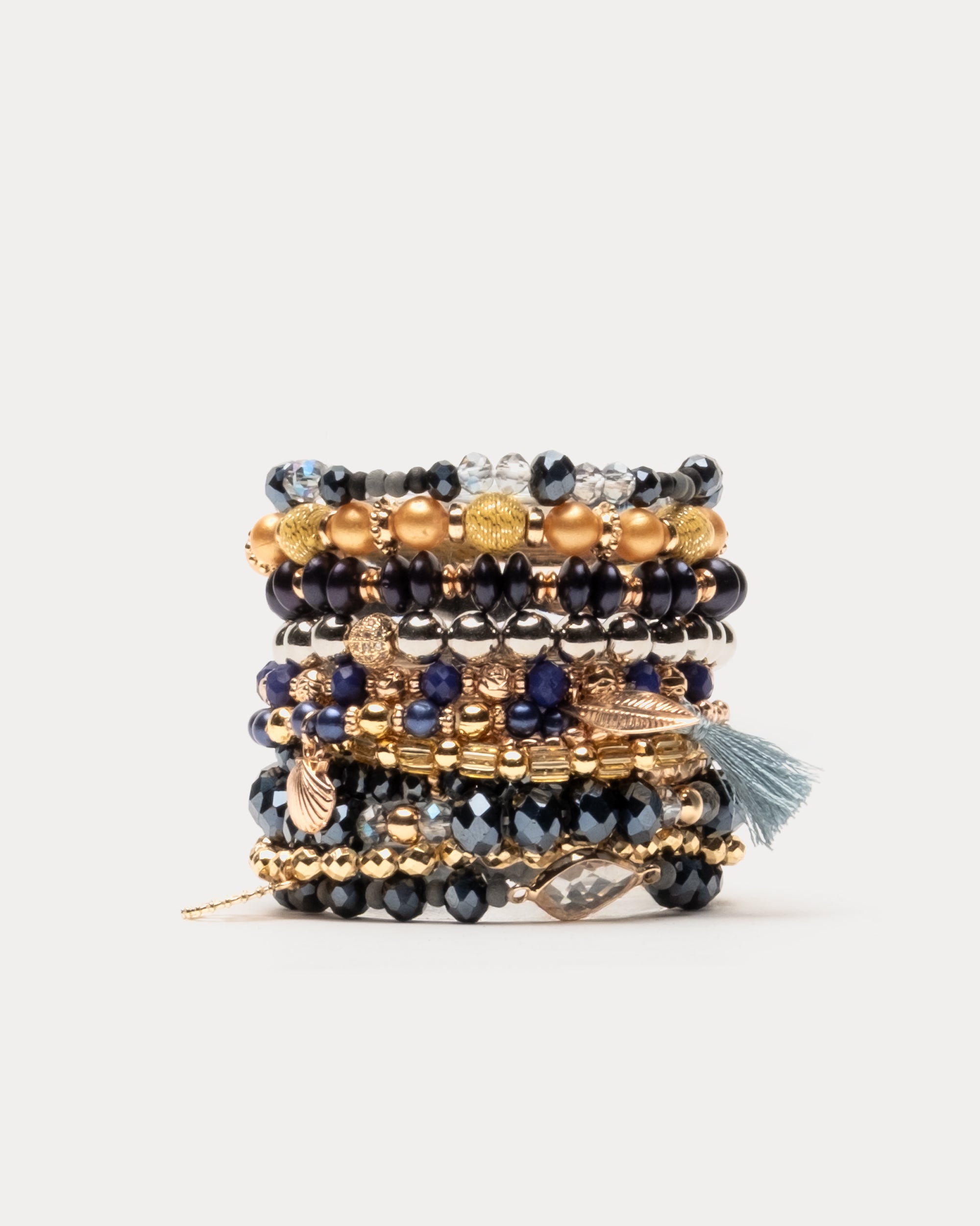 Mykonos Beaded Stacked Bracelet