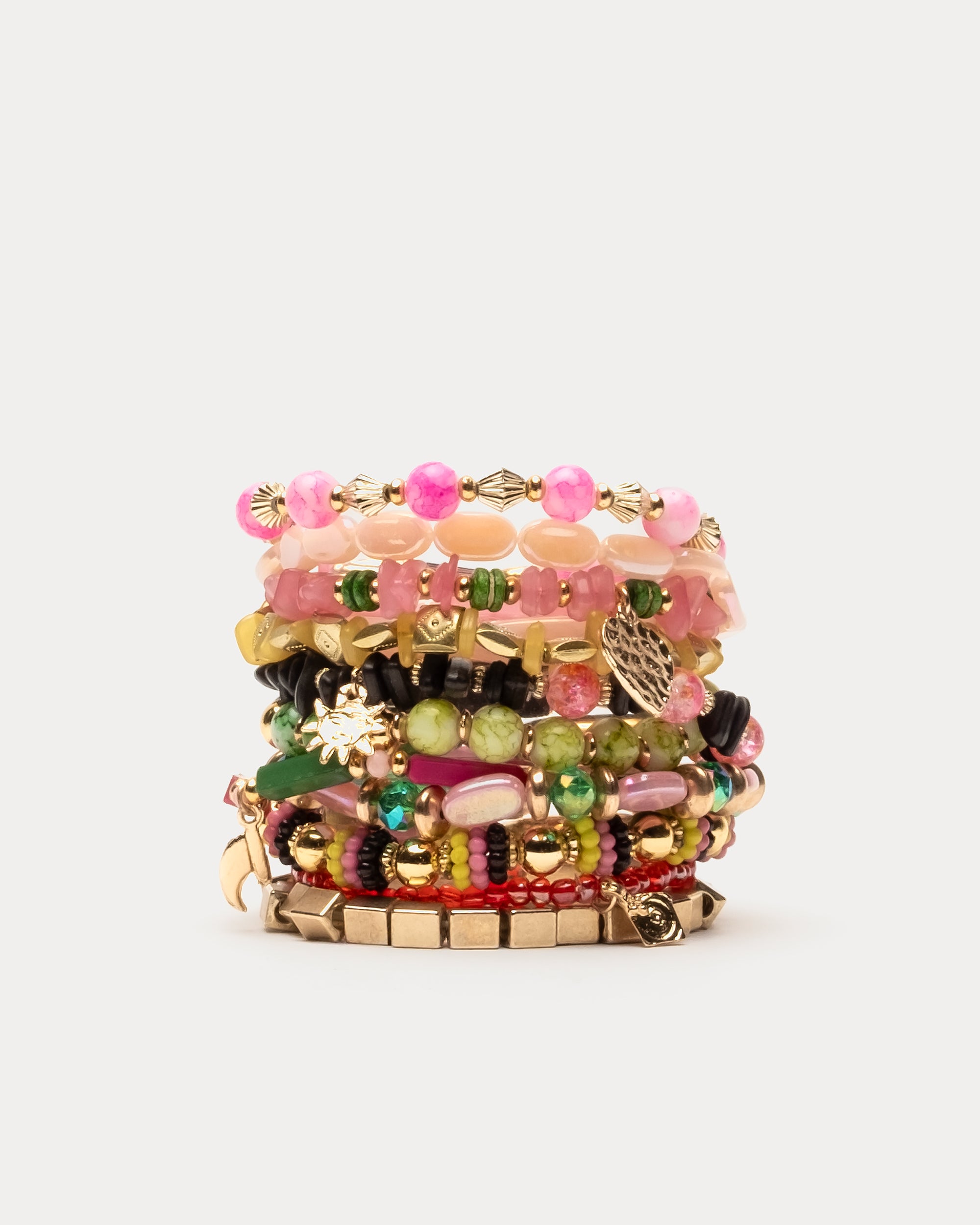 Palm Royale Beaded Stacked Bracelet