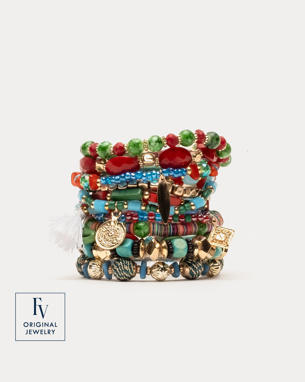 Gotham Beaded Stacked Bracelet Bracelets Frances Valentine