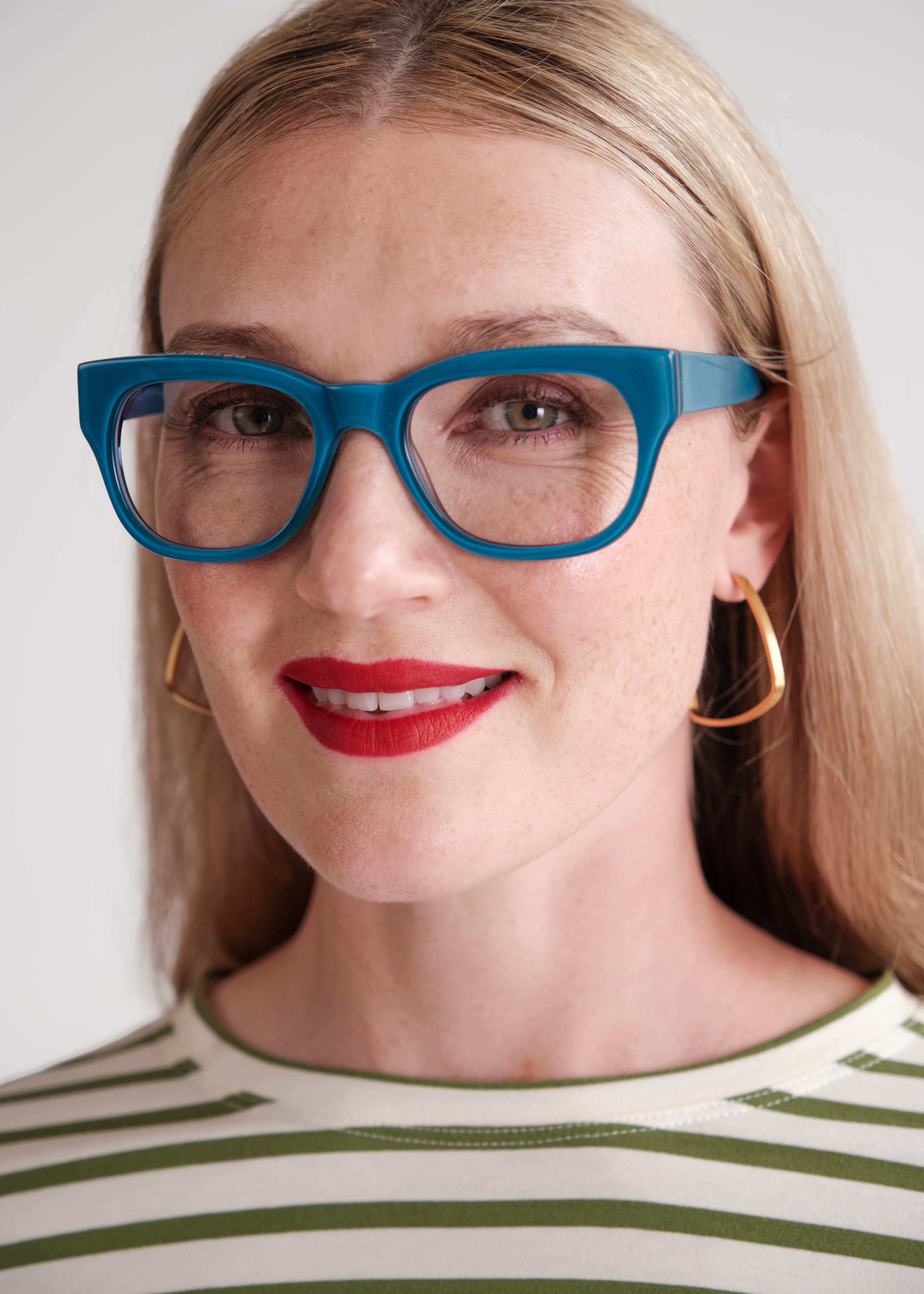 Miklos Reading Glasses - Polished Carolina Blue – Frances Valentine