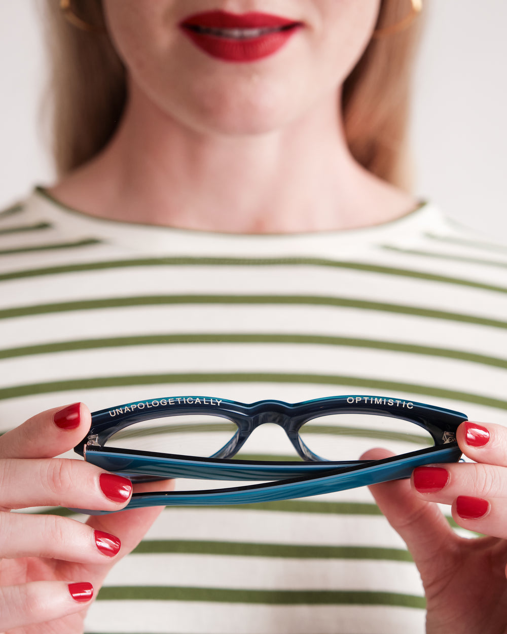 Miklos Reading Glasses - Polished Carolina Blue