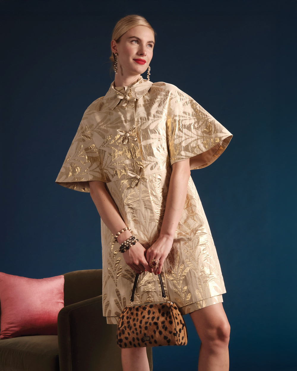 Marvelous Jacket - Royal Palm Jacquard Gold