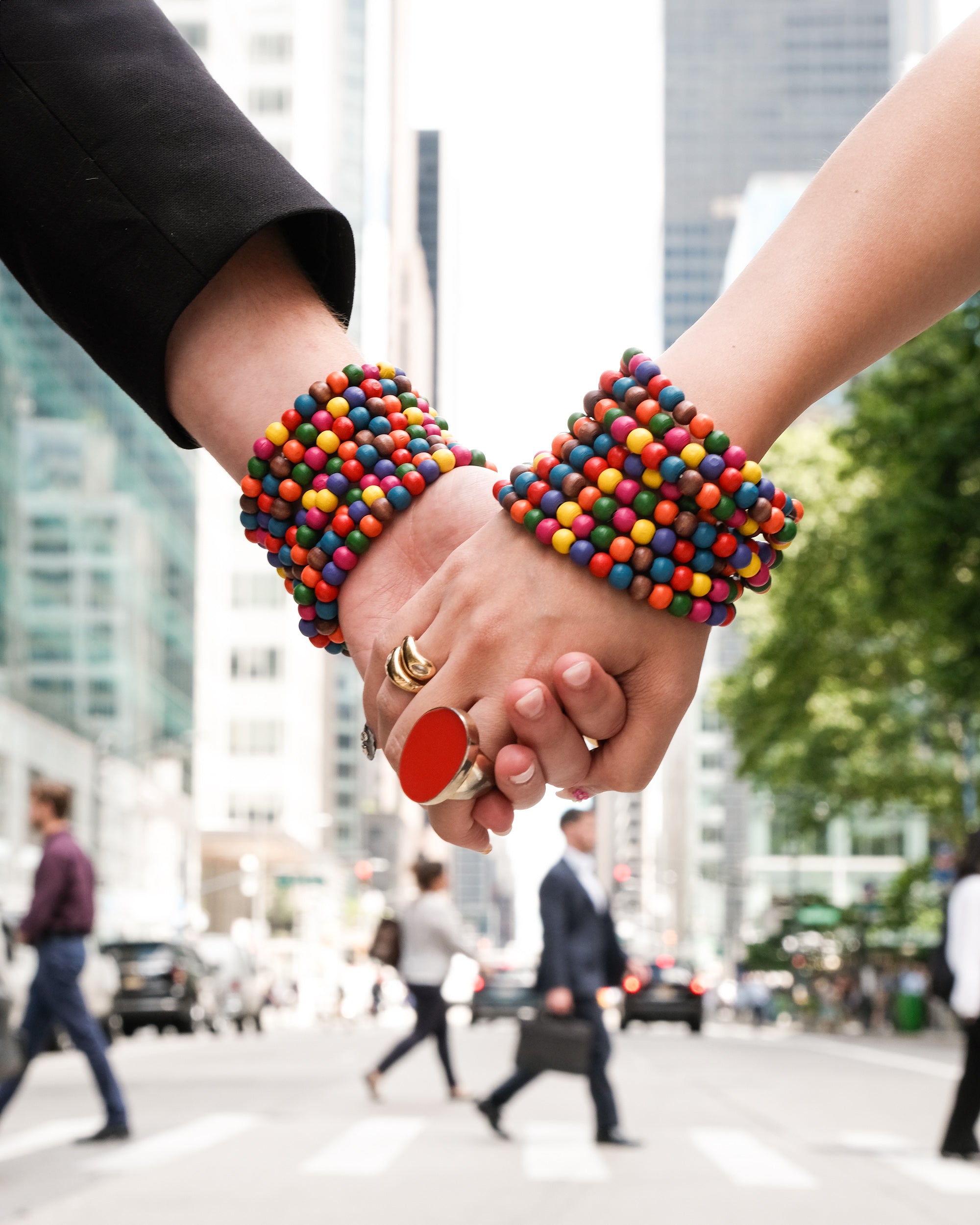 Pride Beaded Stacked Bracelet Multi