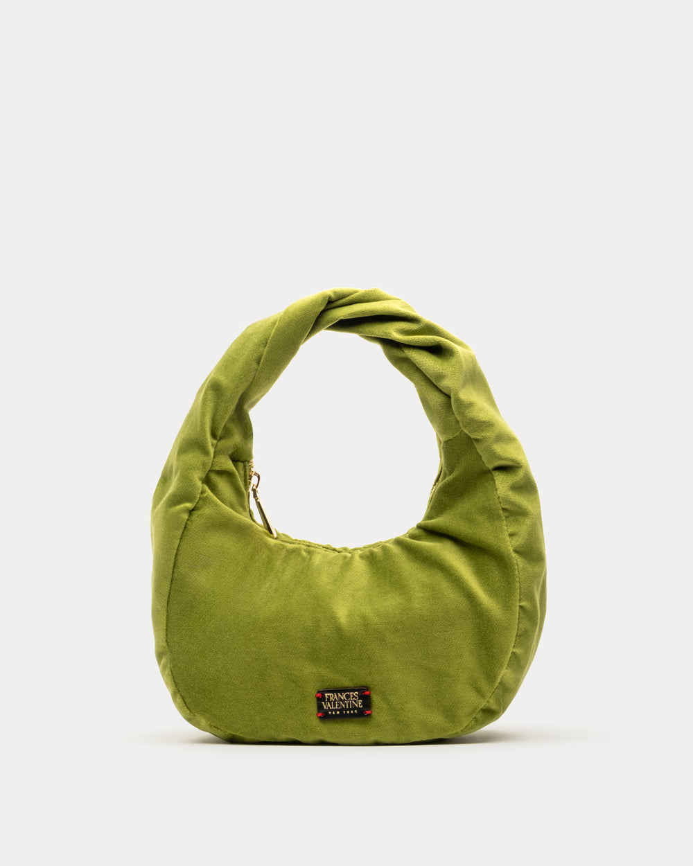 Cece Small Hobo Velvet Green - Frances Valentine