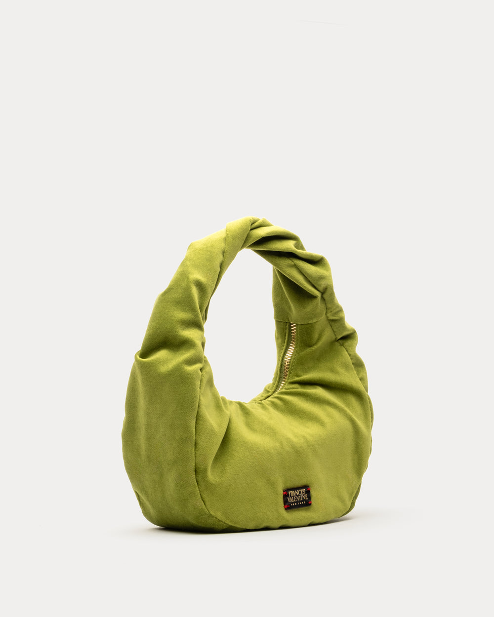 Cece Small Hobo Velvet Green - Frances Valentine