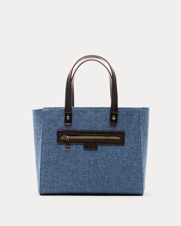 Henry Wool Tote - Blue - Frances Valentine
