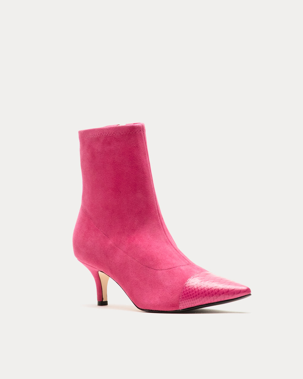 Serena Boot - Stretch Suede Pink - Frances Valentine